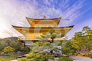 The golden temple of Kinkaku-ji