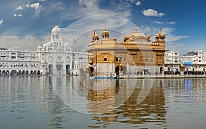 The Golden Temple, located in Amritsar, Punjab, India.