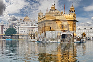 The Golden Temple, located in Amritsar, Punjab, India.