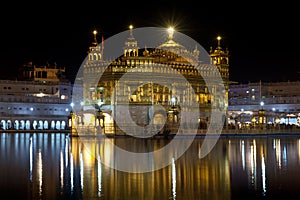 Golden Temple at night, Amritsar, India