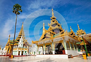 Golden temple of Shwedagon Pagoda, Yangon, Myanmar