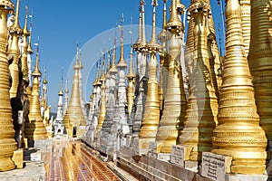 Golden temple of stupas