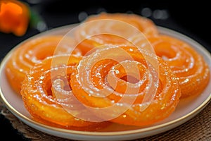 Golden temptation Iconic Jalebi, a delightful Indian sweet treat