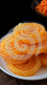 Golden temptation Iconic Jalebi, a delightful Indian sweet treat