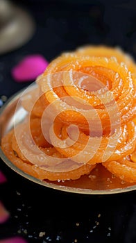 Golden temptation Iconic Jalebi, a delightful Indian sweet treat