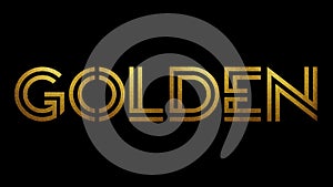 Golden text typography design