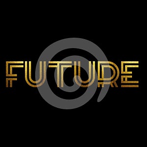 Golden text typography