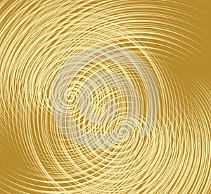 Golden texture with overlapping fine spiral shapes, decorative metallic texture