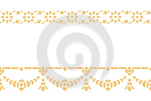 Golden thai style pattern traditional art