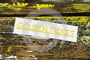 Golden ticket coupon luxury festival event vip royal admission