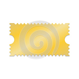 Golden tickets coupon blank template vector illustration. Can be used to movie, event, theater, vip party, football, business and