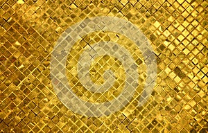 Golden tiles background