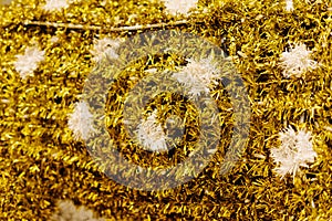 Golden tinsel texture