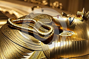 Golden tomb of Egyptian pharaohs