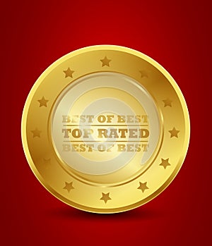 Golden top rated badge