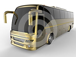 Golden tour bus