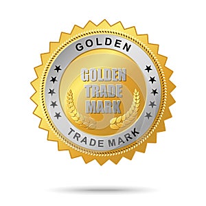 Golden trade mark label