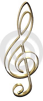 Golden treble clef