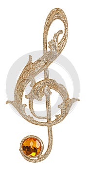 Golden treble clef