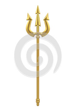 Golden Trident Isolated