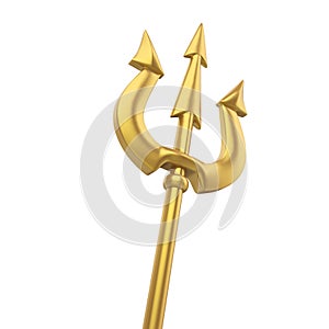 Golden Trident Isolated photo