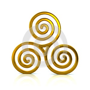 Golden Triskele symbol