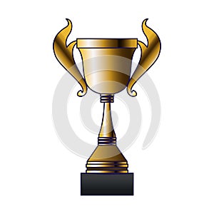 Golden trophy cup icon