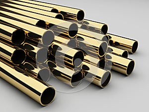 Golden tubes, 3d background
