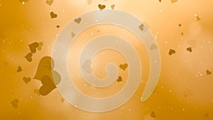 Golden Valentines Day Abstract Background