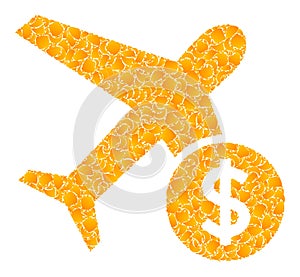 Golden Vector Airflight Price Mosaic Icon