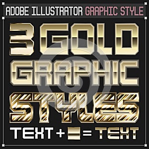 Golden Vector Graphic Styles