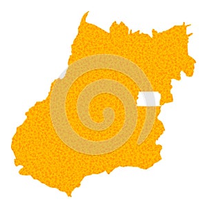 Golden Vector Map of Goias State