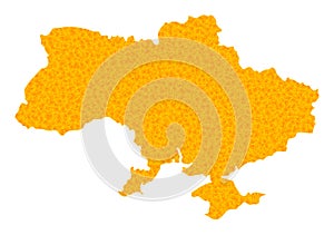 Golden Vector Map of Ukraine