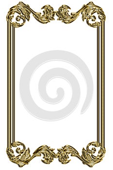 Golden vintage borde decorative frame