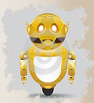 Golden vintage robot