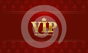 Golden VIP card with a crown. Luxury abstract invitation. Vector illustration