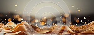 Golden Vortex of Elegance: Christmas Frame for Banners, Cards, Invitations and Celebrations with Enchanting Christmas Atmosphere