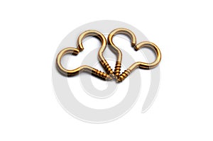 Golden Wall Hooks Asorted Flower Shape