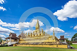 Golden Wat Thap Luang in Vientiane, Laos