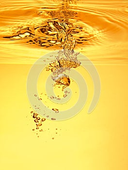 Golden water bubble