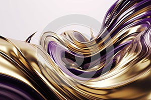 Golden Waves and Purple Twists: A Minimalist Industrial Desig photo