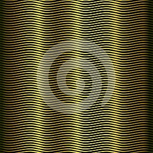 Golden waving lines seamless background