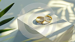 The Golden Wedding Rings.AI generated image