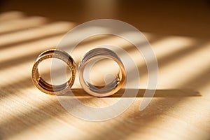Golden Wedding Rings close up