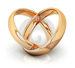 Golden wedding rings