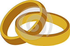 Golden wedding rings