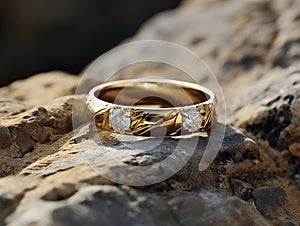 Golden Wedding Rings Symbolize Love