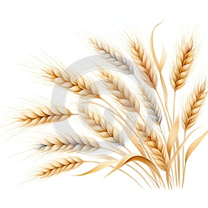 golden wheat ears for summer agriculture harvest card decor