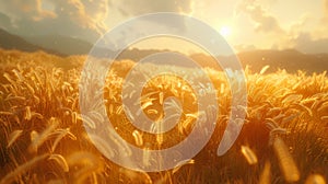 Golden wheat fields under the watchful eyes of the four winds in Anemoi