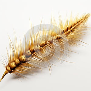 Golden Wheat Stalk 3d Render With Martin Wittfooth Style